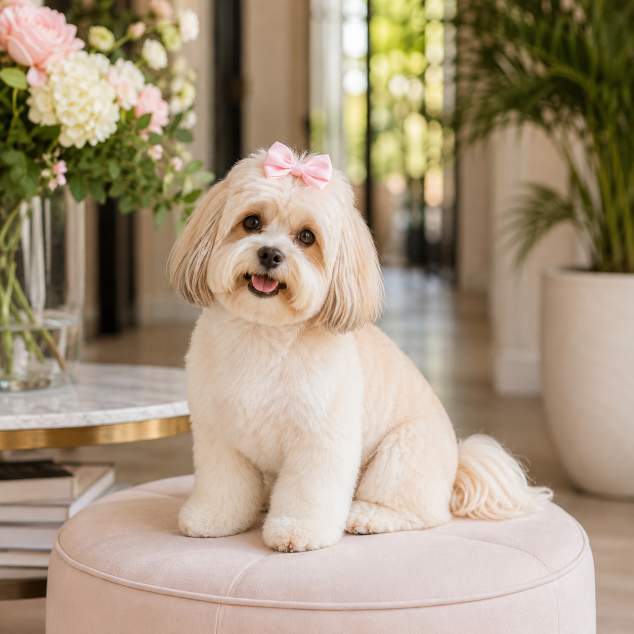 Happy finished dog after a Kisses house-call grooming appointment